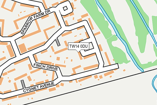 TW14 0DU map - OS OpenMap – Local (Ordnance Survey)