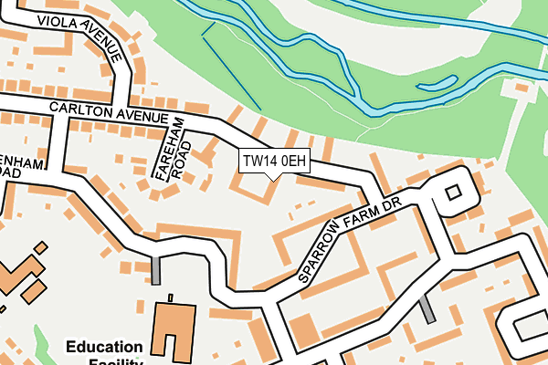 TW14 0EH map - OS OpenMap – Local (Ordnance Survey)