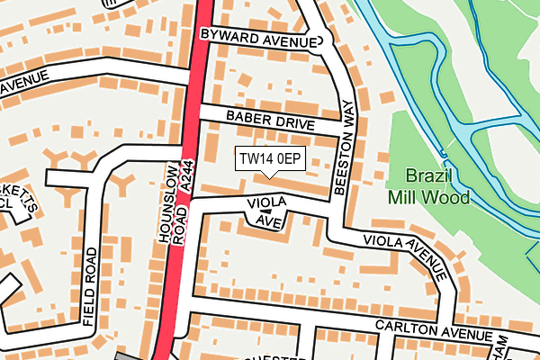 TW14 0EP map - OS OpenMap – Local (Ordnance Survey)