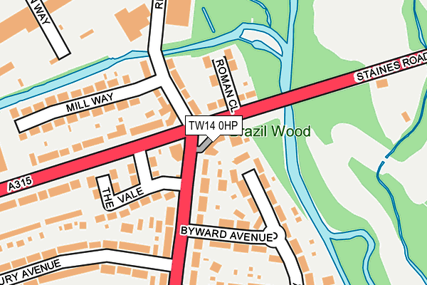 TW14 0HP map - OS OpenMap – Local (Ordnance Survey)