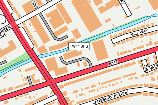 TW14 0HS map - OS OpenMap – Local (Ordnance Survey)