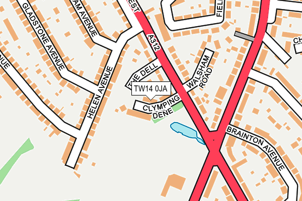 TW14 0JA map - OS OpenMap – Local (Ordnance Survey)
