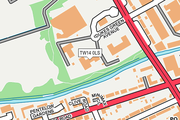 TW14 0LS map - OS OpenMap – Local (Ordnance Survey)