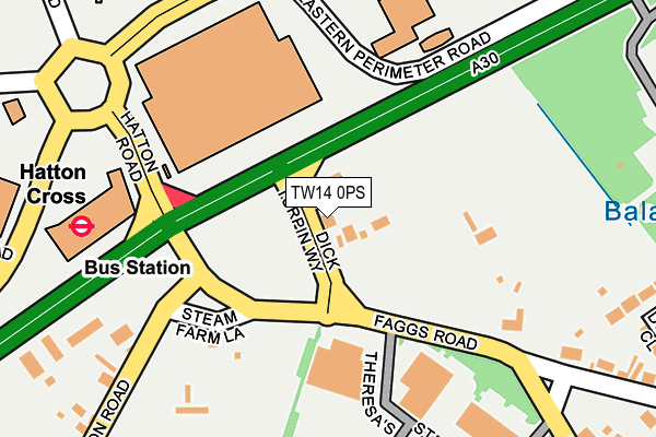 TW14 0PS map - OS OpenMap – Local (Ordnance Survey)