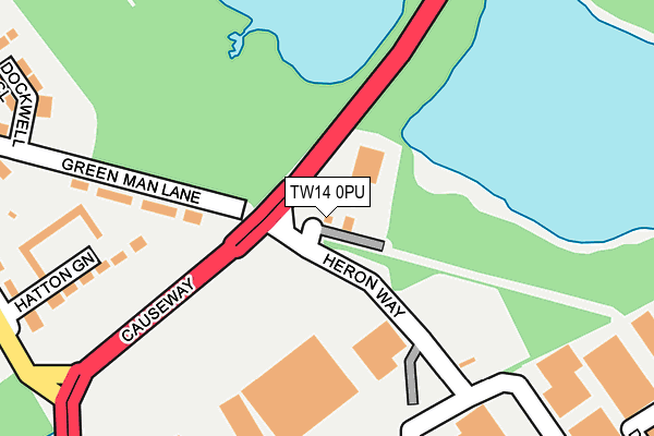 TW14 0PU map - OS OpenMap – Local (Ordnance Survey)