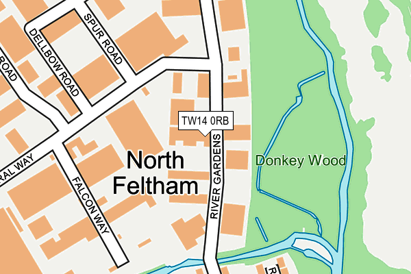 TW14 0RB map - OS OpenMap – Local (Ordnance Survey)