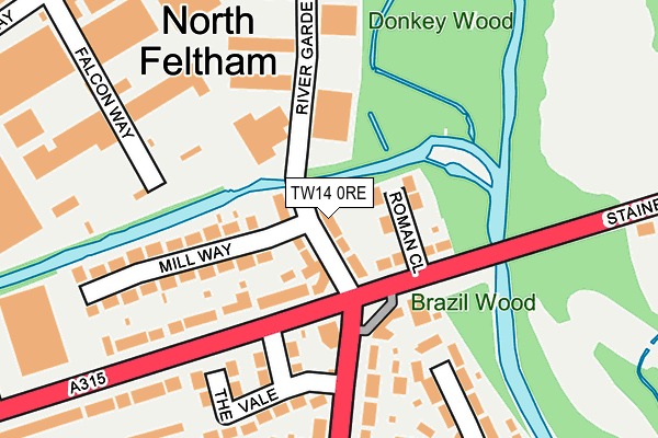 TW14 0RE map - OS OpenMap – Local (Ordnance Survey)