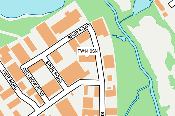 TW14 0SN map - OS OpenMap – Local (Ordnance Survey)