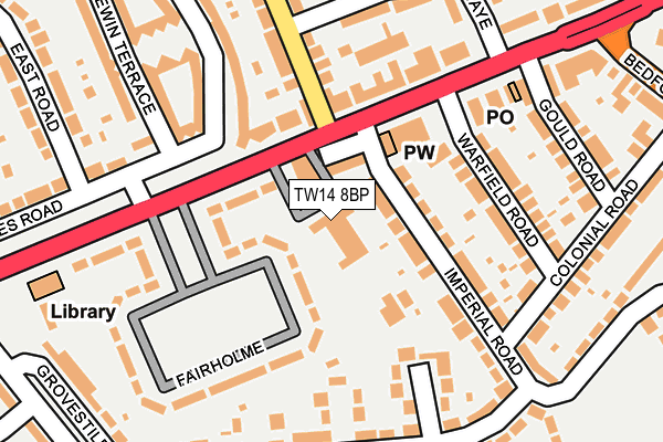 TW14 8BP map - OS OpenMap – Local (Ordnance Survey)