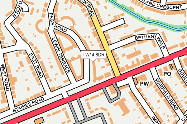 TW14 8DR map - OS OpenMap – Local (Ordnance Survey)