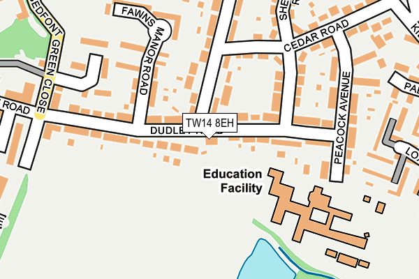 TW14 8EH map - OS OpenMap – Local (Ordnance Survey)