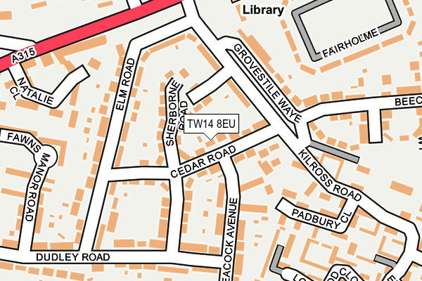 TW14 8EU map - OS OpenMap – Local (Ordnance Survey)