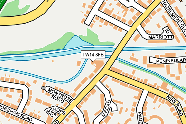 TW14 8FB map - OS OpenMap – Local (Ordnance Survey)