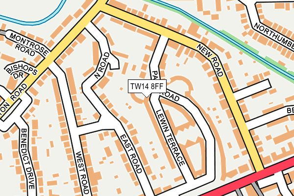 TW14 8FF map - OS OpenMap – Local (Ordnance Survey)