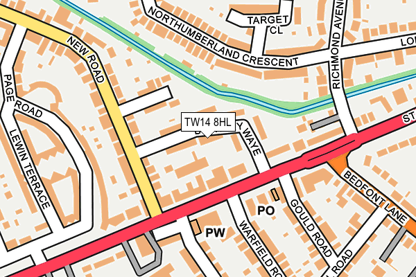 TW14 8HL map - OS OpenMap – Local (Ordnance Survey)