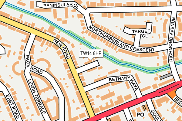 TW14 8HP map - OS OpenMap – Local (Ordnance Survey)