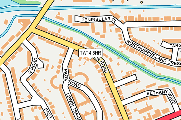 TW14 8HR map - OS OpenMap – Local (Ordnance Survey)