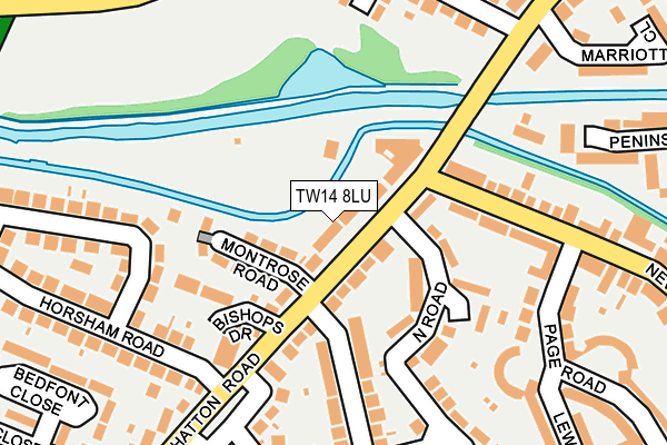 TW14 8LU map - OS OpenMap – Local (Ordnance Survey)