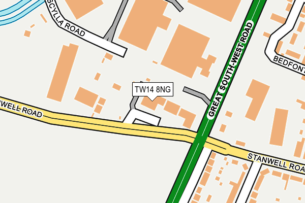 TW14 8NG map - OS OpenMap – Local (Ordnance Survey)