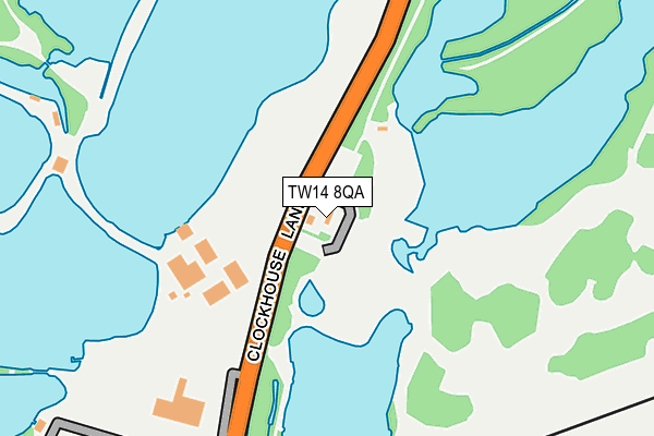 TW14 8QA map - OS OpenMap – Local (Ordnance Survey)