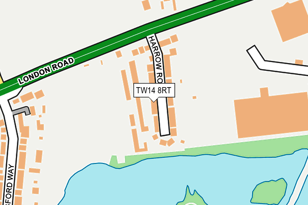 TW14 8RT map - OS OpenMap – Local (Ordnance Survey)