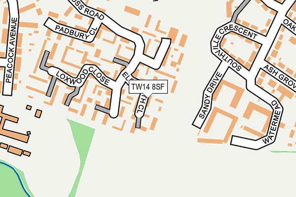 TW14 8SF map - OS OpenMap – Local (Ordnance Survey)
