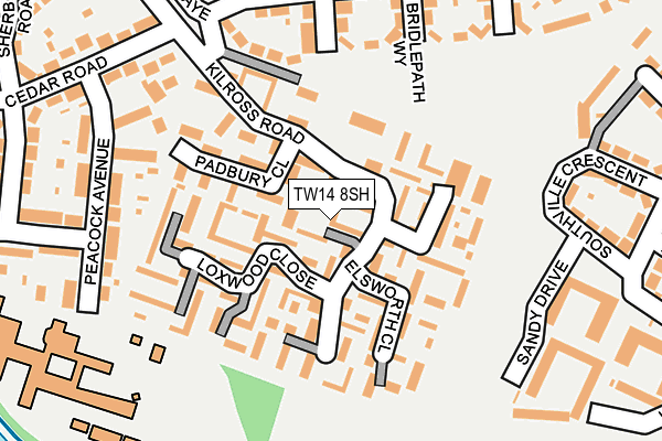 TW14 8SH map - OS OpenMap – Local (Ordnance Survey)