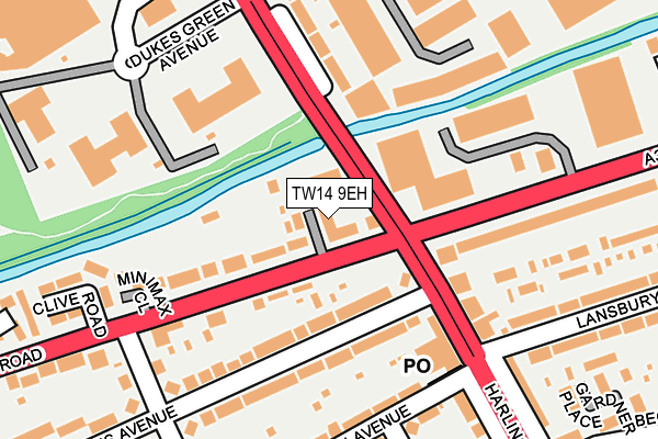 TW14 9EH map - OS OpenMap – Local (Ordnance Survey)