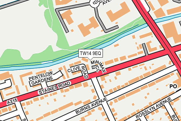 TW14 9EQ map - OS OpenMap – Local (Ordnance Survey)