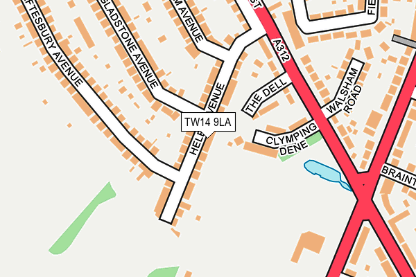 TW14 9LA map - OS OpenMap – Local (Ordnance Survey)