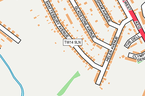TW14 9LN map - OS OpenMap – Local (Ordnance Survey)