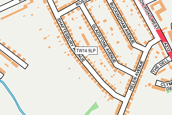 TW14 9LP map - OS OpenMap – Local (Ordnance Survey)