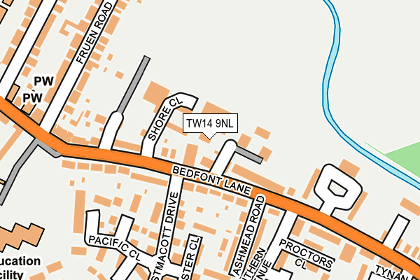 TW14 9NL map - OS OpenMap – Local (Ordnance Survey)