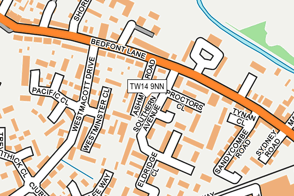TW14 9NN map - OS OpenMap – Local (Ordnance Survey)