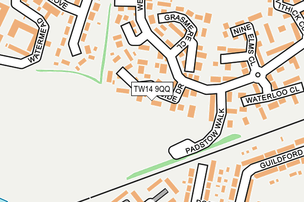 TW14 9QQ map - OS OpenMap – Local (Ordnance Survey)