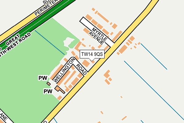 TW14 9QS map - OS OpenMap – Local (Ordnance Survey)