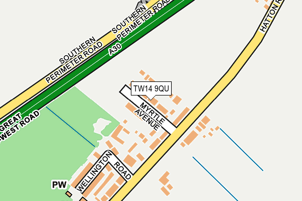 TW14 9QU map - OS OpenMap – Local (Ordnance Survey)