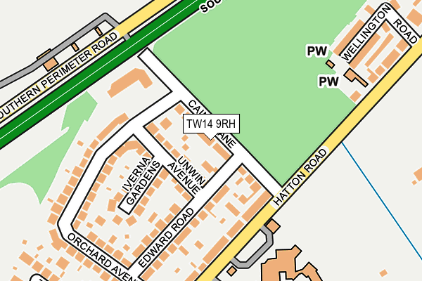 TW14 9RH map - OS OpenMap – Local (Ordnance Survey)