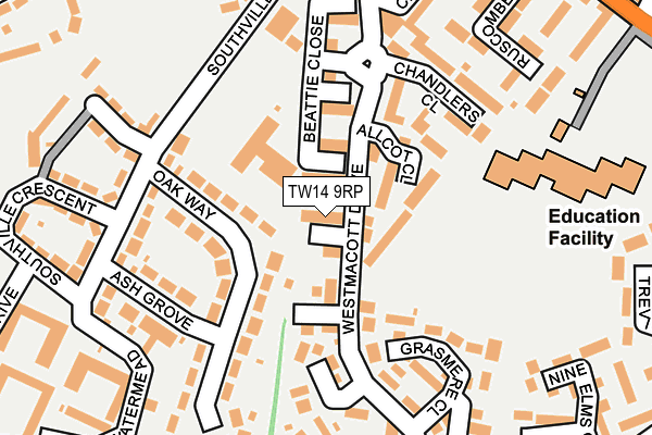 TW14 9RP map - OS OpenMap – Local (Ordnance Survey)