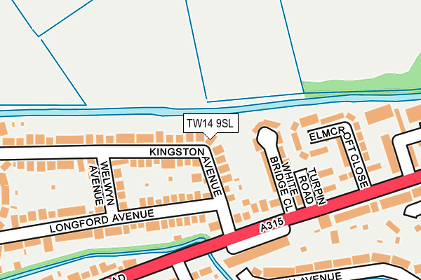 TW14 9SL map - OS OpenMap – Local (Ordnance Survey)