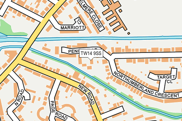 TW14 9SS map - OS OpenMap – Local (Ordnance Survey)