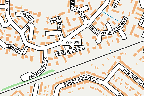TW14 9XP map - OS OpenMap – Local (Ordnance Survey)