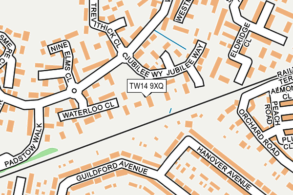 TW14 9XQ map - OS OpenMap – Local (Ordnance Survey)
