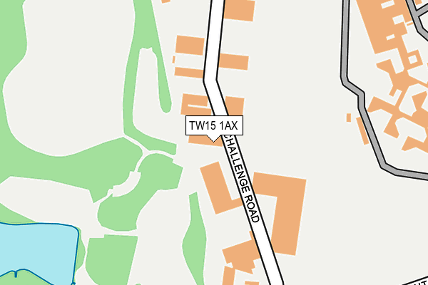 TW15 1AX map - OS OpenMap – Local (Ordnance Survey)