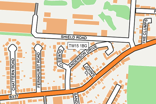 TW15 1BG map - OS OpenMap – Local (Ordnance Survey)