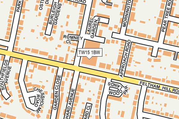 TW15 1BW map - OS OpenMap – Local (Ordnance Survey)