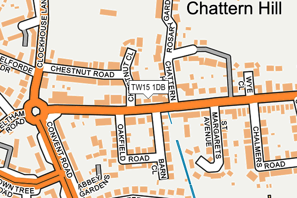 TW15 1DB map - OS OpenMap – Local (Ordnance Survey)