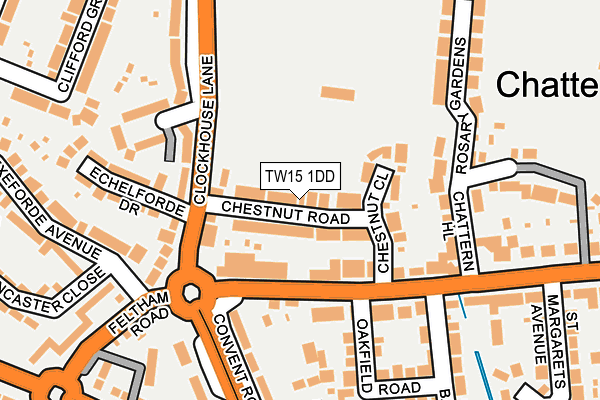 TW15 1DD map - OS OpenMap – Local (Ordnance Survey)