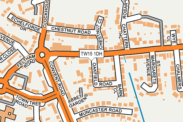 TW15 1DH map - OS OpenMap – Local (Ordnance Survey)