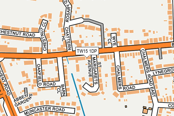 TW15 1DP map - OS OpenMap – Local (Ordnance Survey)